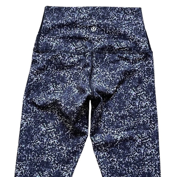 Lululemon Wunder Under Pant Full On Luon Roll Down Rocky Road Sand Dune Size 4 - Picture 5 of 9